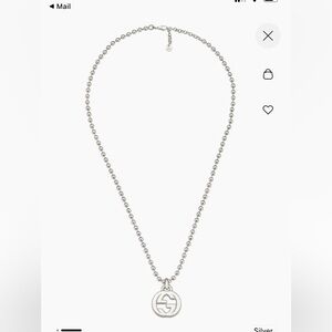 Gucci interlocking G sterling silver necklace